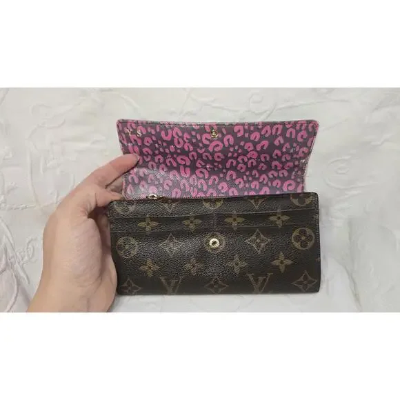 Louis Vuitton Monogram Sarah Wallet – Limited Edition Leopard Print Interior